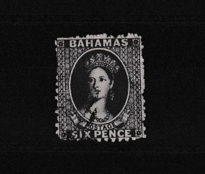 Bahamas QV 1863 6d Chalon SG29 VFU Cat £2250 BP14602