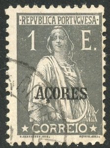 Azores Scott 237 UFH - 1924 Ceres Overprinted - SCV $3.25