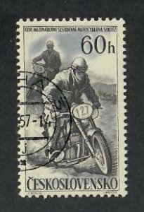 Czechoslovakia; Scott 815; 1957; Precanceled; NH; Motorcycles