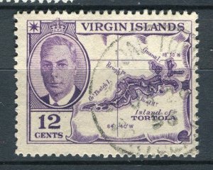 VIRGIN ISLANDS; 1950s early GVI pictorial issue fine used 12c. value
