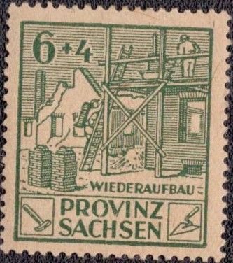 Germany DDR Russian Occupation Saxony 1945 -  13NB1 MH