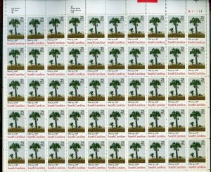 South Carolina Statehood Sheet of Fifty 25 Cent Postage Stamps Scott 2343