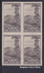 BOBPLATES US #765 Smokies Block of 4 VF NH SCV=$16+