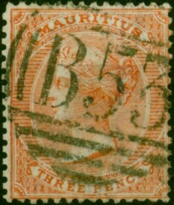 Mauritius 1863 3d Dull Red SG61a Fine Used (2)