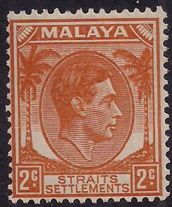 Straits Settlement Malaya 1936 - 37 KGV1 2ct Orange Umm SG 294 ( E1106 )