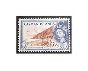 CAYMAN ISLANDS USED SCOTT # 143 YEAR 1953 - 59