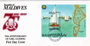 Maldives 1987 Sc 1245 souvenir sheet FDC