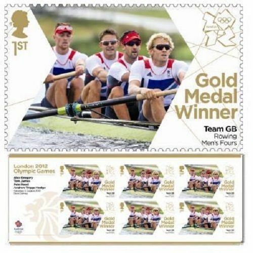 GB Olympic Gold Medal Gregory James Reed Hodge Rowing miniature sheet MNH 2012 