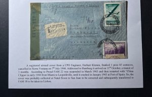 1944 Argentina Cover Sierra Ventana to Germany  Graf Spee Prisoner of War POW