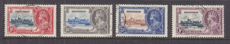 MONTSERRAT, 1935 Silver Jubilee set of 4, used.