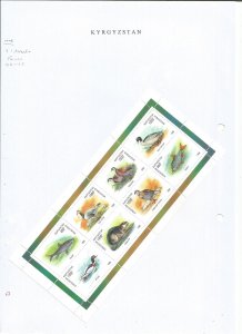 KYRGYZSTAN - 1998 - Fauna - Perf 8v Sheet - Mint Lightly Hinged