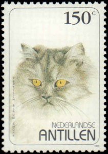 Netherlands Antilles #750-754, Complete Set(5), 1995, Cats, Never Hinged