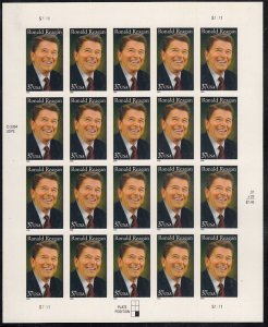United States MNH Scott #3897 Minisheet of 20 37c Ronald Reagan