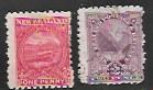 New Zealand #85 MH, #86 used. 1900. Beautiful pair.