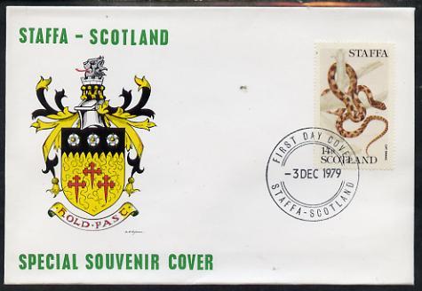 Staffa 1979 Snakes - Cat Snake 14p perf on cover with fir...