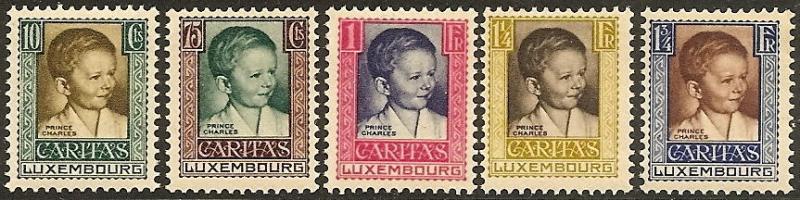 LUXEMBOURG B 40-44 MNH 1930 PRINCE CHARLES