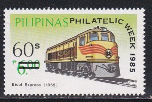 Philippines # 1772, Locomotive Stamp Revalued, NH