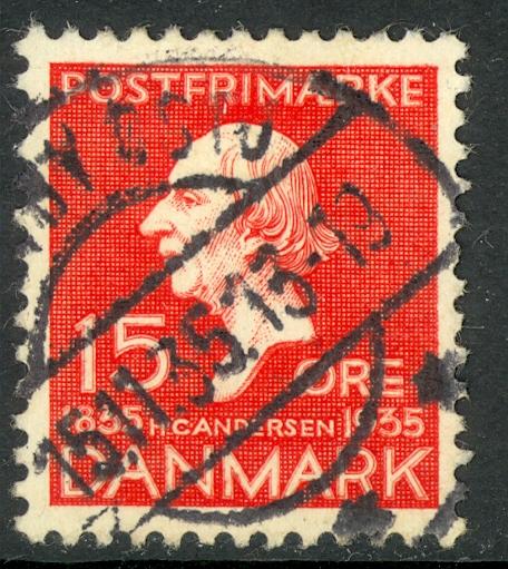 DENMARK 1935 15o HANS CHRISTIAN ANDERSON FAIRY TALES Issue Sc 249 VFU