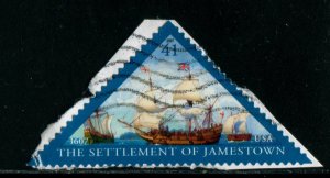 4136 US 41c Jamestown Settlement SA, used on paper