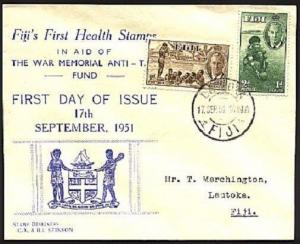 FIJI 1951 Health set commem FDC...........................................93692W