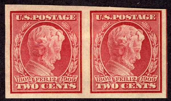 US  #368 SCV $130.00 XF-SUPERB mint never hinged, PAIR, nice large margins, s...