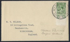UK GB 1931 COVER W/SPECIAL CANCEL 18th PHILATELIC CONGRESS LEICESTER DATED 24 JU