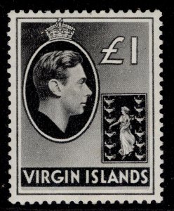 BRITISH VIRGIN ISLANDS GVI SG121, £1 black, M MINT. Cat £14.