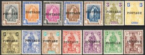 1926 Malta Postage overprint complete set Wmk 4 MMH Sc# 116 / 129 CV $144.65