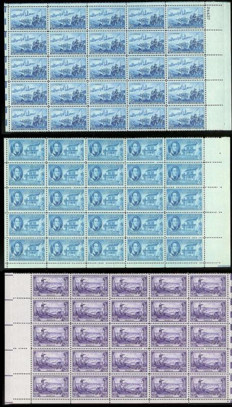 UNITED STATES (47) Large Blocks/Plate Blocks ALL Mint Never Hinged FV=$51+