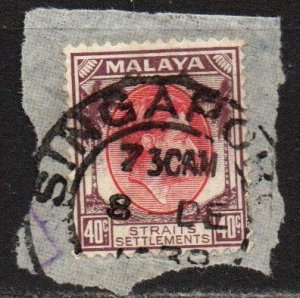 Straits Settlements Sc #229 Used on piece