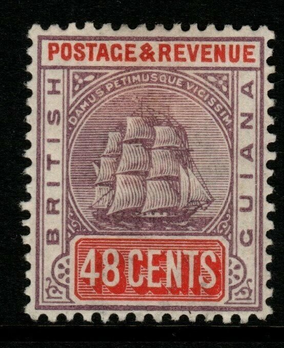 BRITISH GUIANA SG202 1889 48c DULL PURPLE & ORANGE-RED MTD MINT