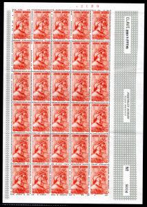 Scott C308, 2p, Mexico, Air Post, Full Sheet, MNHOG, Dante