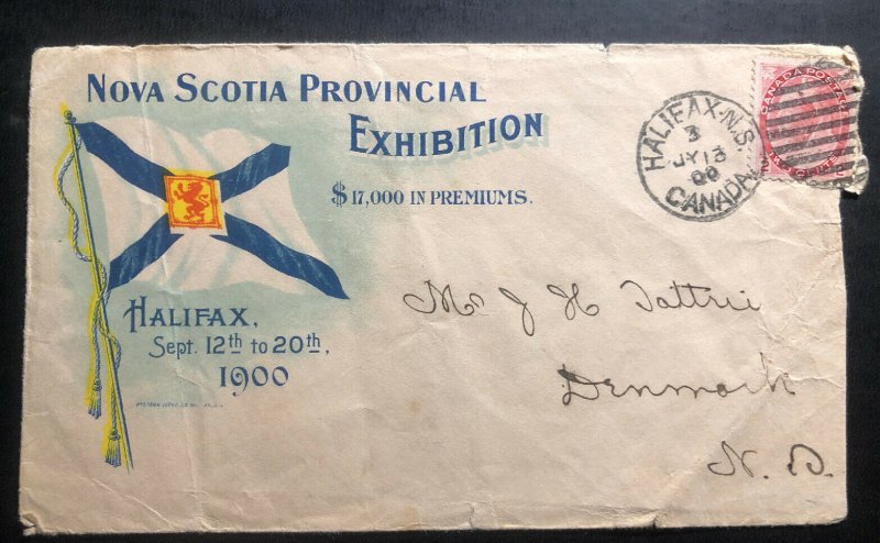 1900 Halifax Canada Advertising Nova-Scotia Provincial Exhibition Cover To Denma