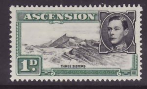 Ascension-Sc#41D- id12-unused LH 1p KGVI-Three Sisters-1949-