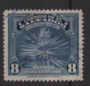 El Salvador 1938 - Scott 578 used - 8c, Izote Flower