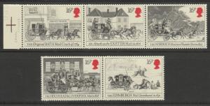 GB 1984 Bicentenary of First Mail Coach Run MNH SG#1258-1262 S1096