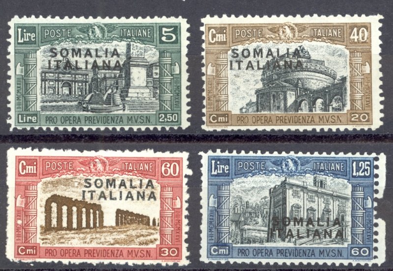 Somalia Sc# B17-B20 MNH 1927 Semi Postal Overprint