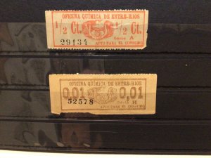 Argentina vintage  Revenue stamps Ref 59063