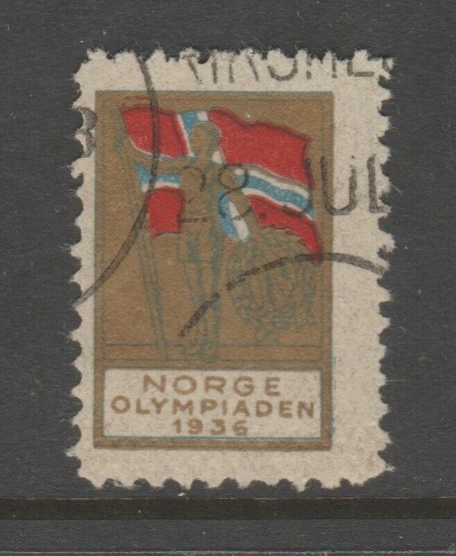 Norway Olympic Fund raiser stamp Cinderella revenue fiscal Stamp 4-16