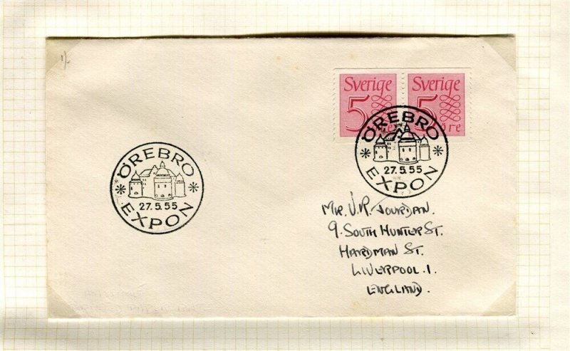 SWEDEN; 1955 Arctic POSTMARK Letter/Cover fine used, Orebro