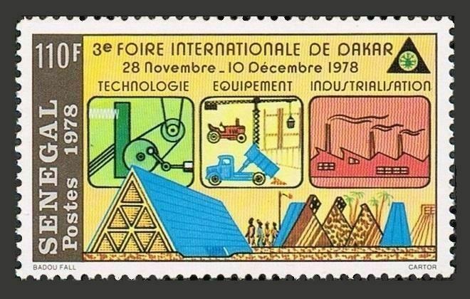 Senegal 490,MNH.Michel 679. 3rd International Fair,Dakar,1978.Homes & Industry.