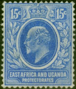 East Africa & Uganda KUT 1907 15c Brt Blue SG39 Fine Mtd Mint