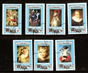 GRENADA #857-863  1978  PAINTINGS BY REUBEN    MINT  VF NH  O.G  CTO