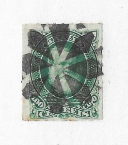 Brazil Sc#72 100reis used with cork cancel VF