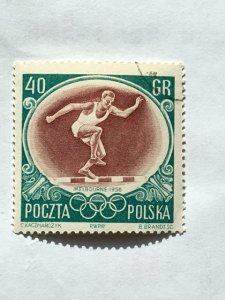 Poland–1956–Single “Sports” stamp–SC# 753 - CTO