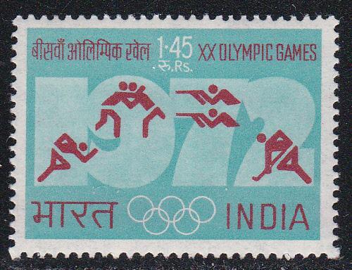 India, # 555, Olympic Games, Mint NH, 1/2 Cat.