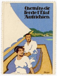 (I.B) France Cinderella : Austrian Railways Poster Stamp