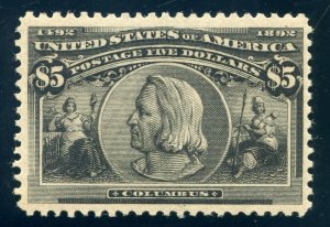 US SCOTT #245 MINT-VF-FRESH O.G.-LH W/ PF CERT SCV $2,400