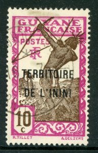 Inini 1932 French Colony 10¢ Scott # 6 Postally Used J277