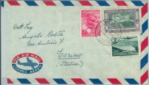 67216 - ECUADOR - Postal History - AIRMAIL COVER to ITALY  1960 - FRUIT